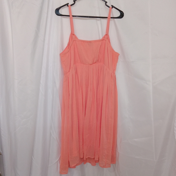 Torrid Peach Coral Chiffon Dress Knee Length Womens Size 1X - Picture 4 of 13
